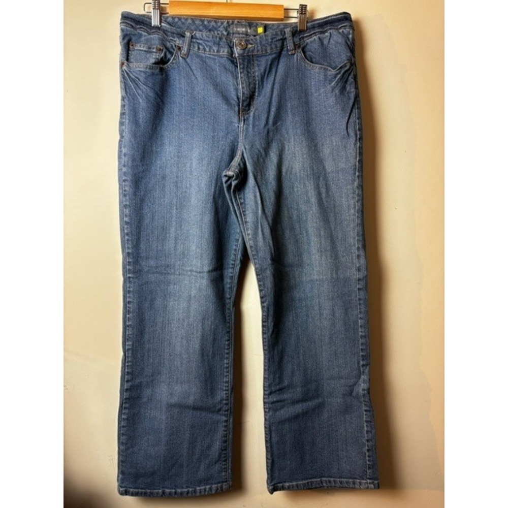 Venezia 4 Petite Bootcut Stretch Jeans Comfort Fit Blue Denim Womens Normcore - Picture 1 of 8